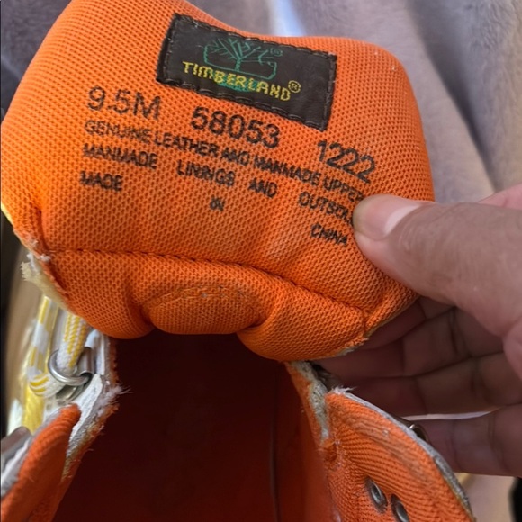 Timberland Kids White and Yellow Shoes - Picture 3 of 8